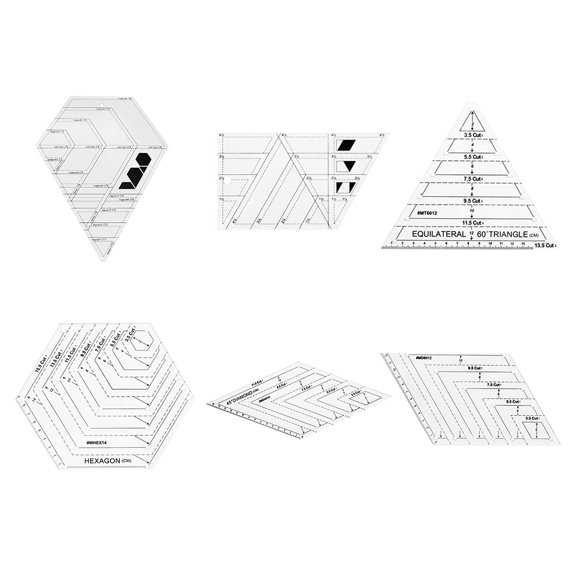 Clear Acrylic Rulers Diamonds Ruler for Home DIY Sewing Patchwork Craft Quilted Cutting Ruler Scale Home Sewing Tools