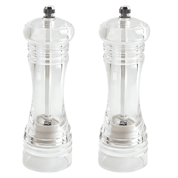 Clear Acrylic Salt and Pepper Grinder Refillable Sea Salt Pepper Grinder Kitchen Pepper Shaker