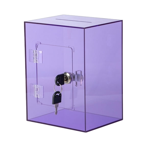 Clear Acrylic Savings Jar With Key For Adults Kids Cash Coin Storage Lockable