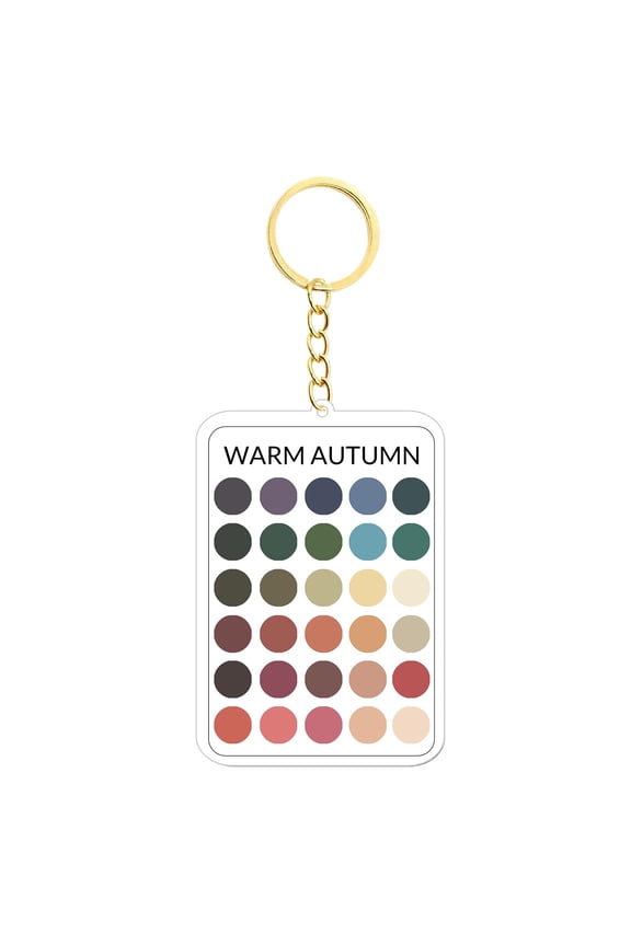 Clear Acrylic Season Color Analysis Swatches Keychain,Season Color Palette Card,Gifts for Fashion Lovers