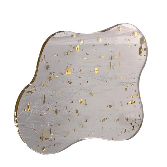 Clear Acrylic Serving Board With Scratchproof Base Decorative Plate Drink Coasters For Household Kitchen Dining Needs