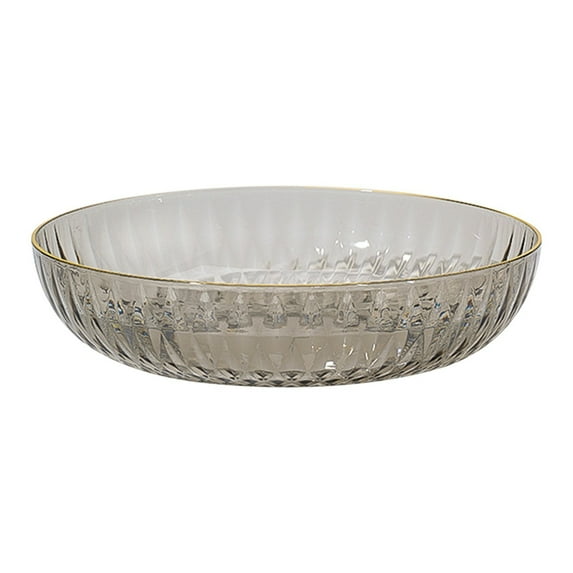 Clear Acrylic Serving Tray | 25x25x6cm Multi-functional Snack Fruit Plate | Large Capacity Coffee Table Dish for Living Room Home Use