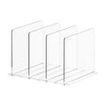 Clear Acrylic Shelf Dividers for Closet Kitchen Cabinet Adjustable Book ...