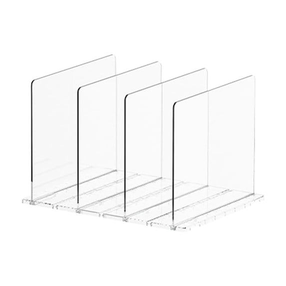 Clear Acrylic Shelf Dividers for Closet Kitchen Cabinet Adjustable Book ...