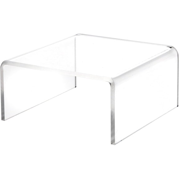 Clear Acrylic Short Square Display Riser, 2.5" H x 5" W x 5" D (3/16" thick) (12 Pack)