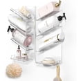 thumbnail image 1 of Clear Acrylic Shower Caddy with Suction Cups, Wall Mounted Rustproof Bathroom Organizer, No Drilling Required, Sturdy and Durable Combination Shelf, 1 of 7