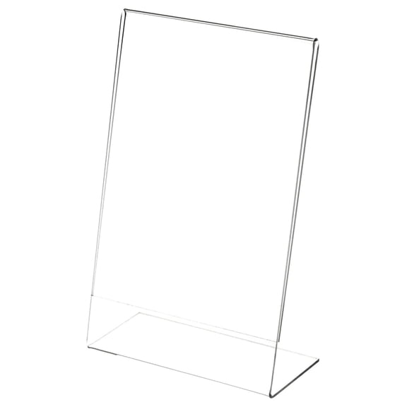 Clear Acrylic Sign Display / Literature Holder (Angled), 5.5" W x 8.5" H (3 Pack)