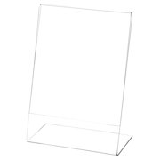 Clear Acrylic Sign Display / Literature Holder Angled, 5" W x 7" H 12 Pack