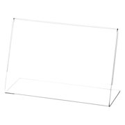 Clear Acrylic Sign Display / Literature Holder Angled, 6" W x 4" H 12 Pack