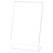 Clear Acrylic Sign Display / Literature Holder Angled, 7" W x 11" H 3 Pack