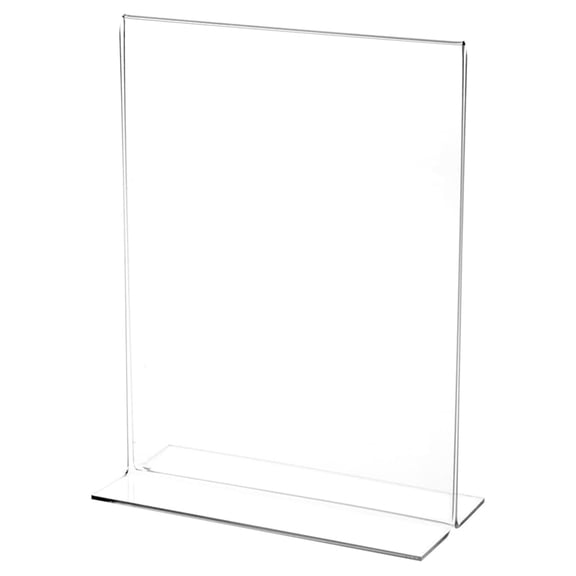 Clear Acrylic Sign Display/Literature Holder (Bottom-Load), 7" W x 9" H (6 Pack)