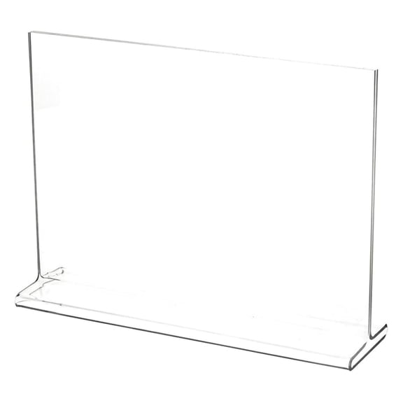 Clear Acrylic Sign Display / Literature Holder (Top-Load), 10" W x 7" H (3 Pack)