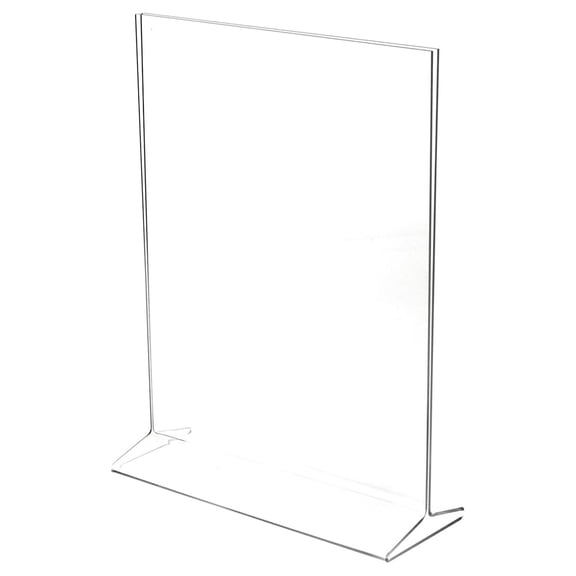 Clear Acrylic Sign Display / Literature Holder (Top-Load), 11" W x 14" H (2 Pack)