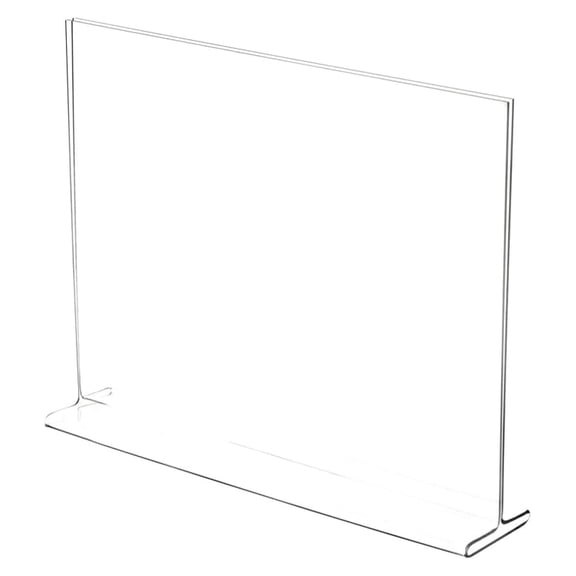 Clear Acrylic Sign Display / Literature Holder (Top-Load), 12" W x 9" H (6 Pack)