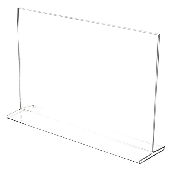 Clear Acrylic Sign Display / Literature Holder (Top-Load), 17" W x 11" H (2 Pack)