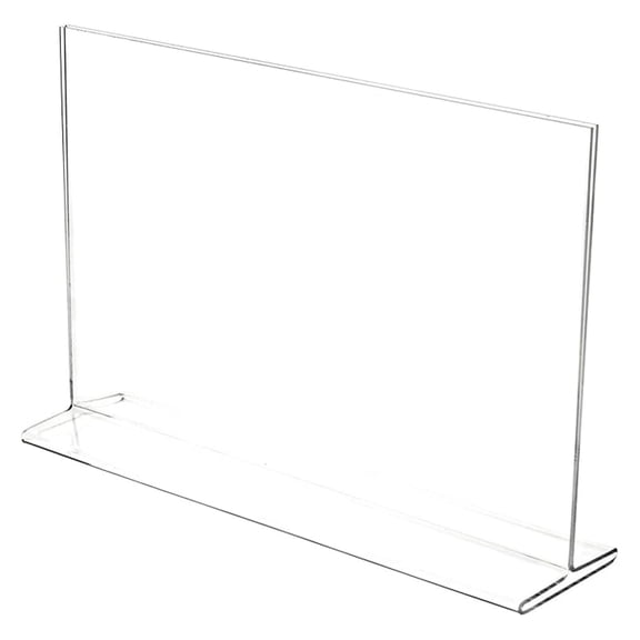 Clear Acrylic Sign Display / Literature Holder (Top-Load), 17" W x 11" H (3 Pack)
