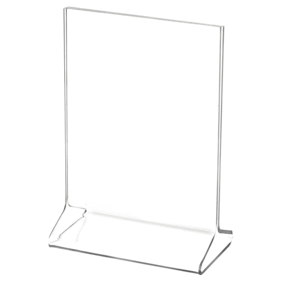 Clear Acrylic Sign Display / Literature Holder (Top-Load), 4" W x 5" H (6 Pack)