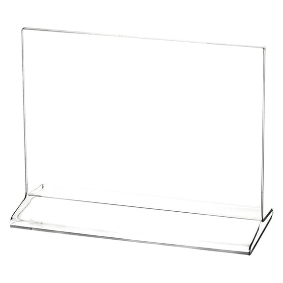 Clear Acrylic Sign Display / Literature Holder (Top-Load), 6" W x 4" H (6 Pack)