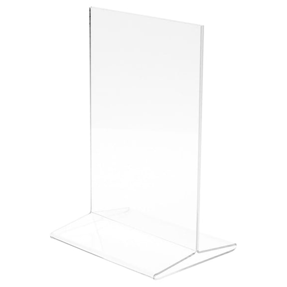 Clear Acrylic Sign Display / Literature Holder (Top-Load), 6" W x 8" H (6 Pack)