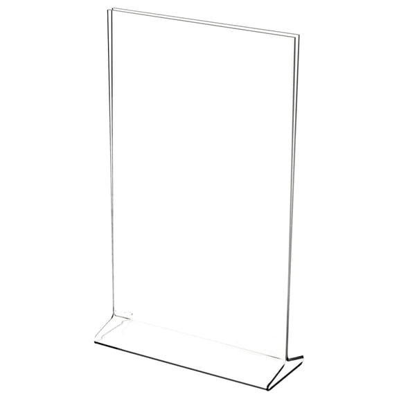 Clear Acrylic Sign Display / Literature Holder (Top-Load), 7" W x 9" H (3 Pack)