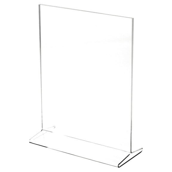 Clear Acrylic Sign Display / Literature Holder (Top-Load), 8" W x 10" H (6 Pack)