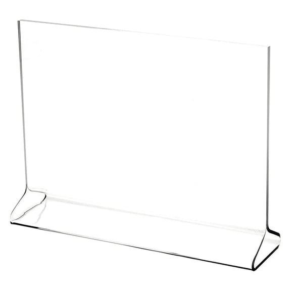 Clear Acrylic Sign Display / Literature Holder (Top-Load), 9" W x 6" H (2 Pack)