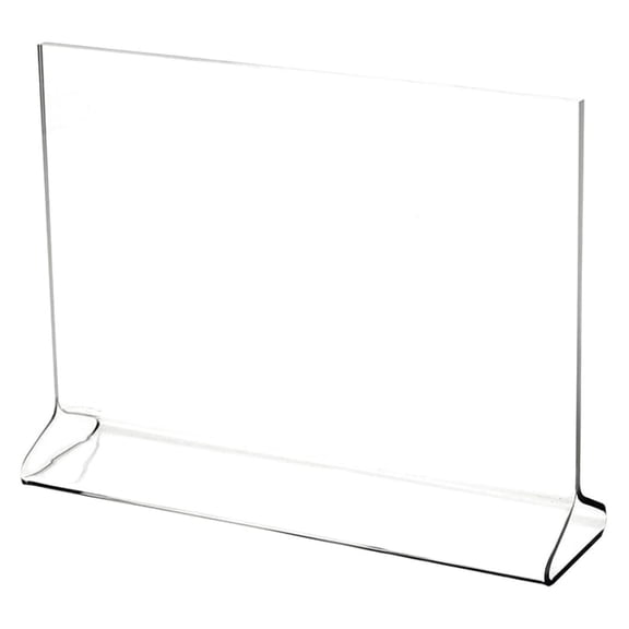 Clear Acrylic Sign Display / Literature Holder (Top-Load), 9" W x 6" H (3 Pack)