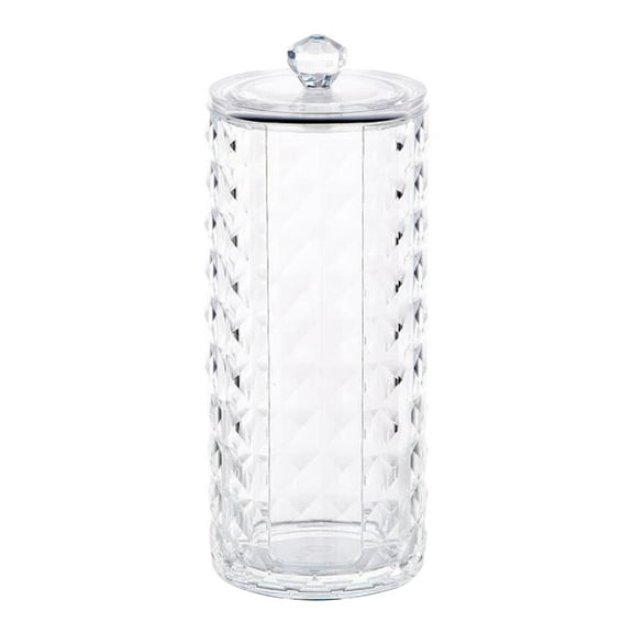 Clear Acrylic Sleek Cotton Pad Holder Makeup Removers Pad Organizer With Lid