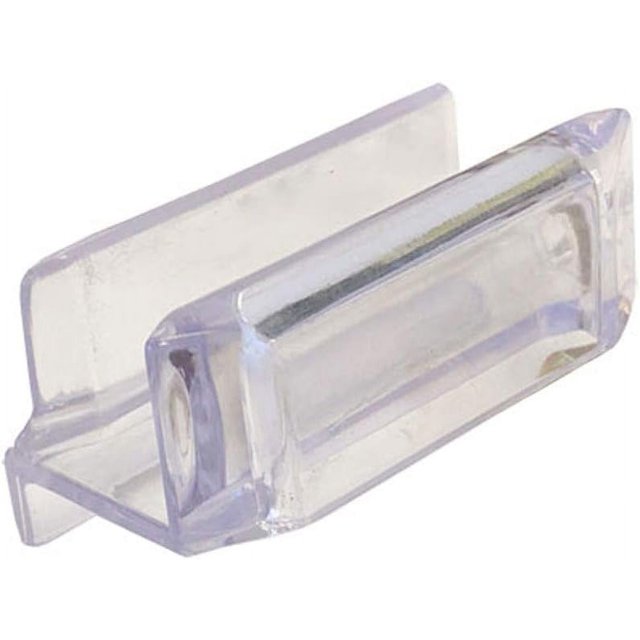 Clear Acrylic Sliding Shower Door Bottom Guide with Screw.
