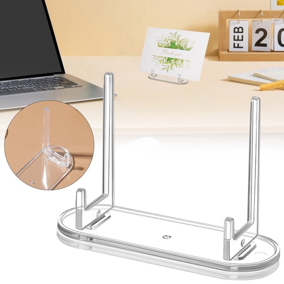 Clear Acrylic Small Plate Display Stand, Adjustable Tabletop Easel Holder, Sturdy Transparent Support Rack For Decorative Plates, Picture Frames, Plaques, Cards, Mini Books, Collectible Ornaments