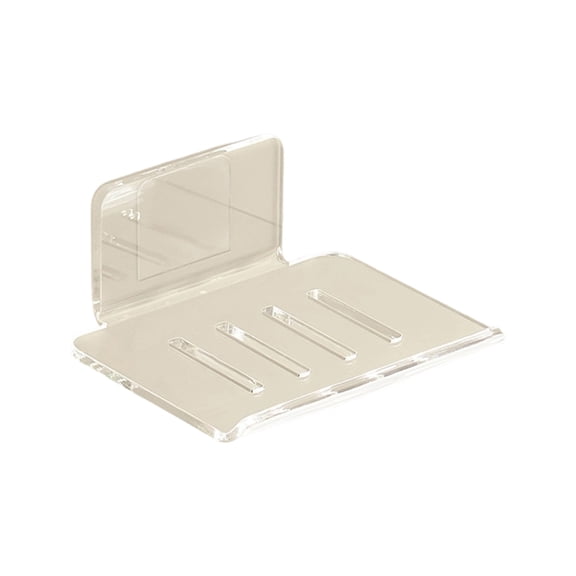 Clear Acrylic Soap Holder Ventilated Base Not Damage Designs Upgrades for Quick Drying & Secure Wall Mounting