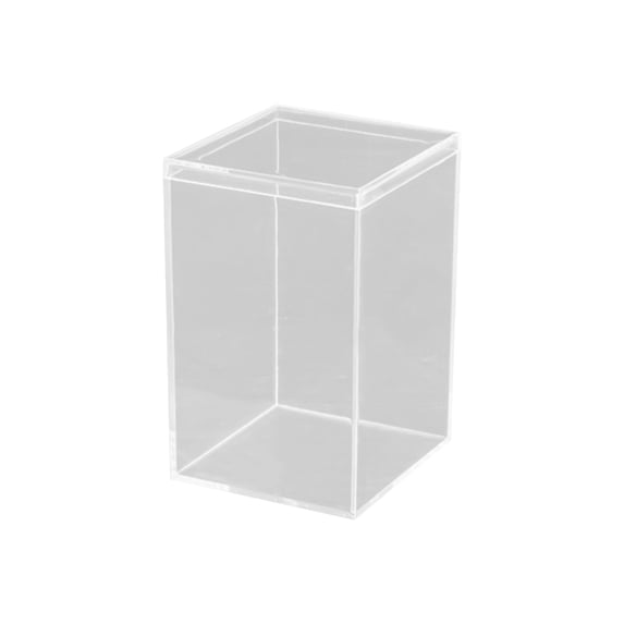 Clear Acrylic Square Box with Lid, Transparent Plastic Storage Case for Jewelry and Crafts, Small Gift Packaging Container, Dustproof Display Unit for Small Items