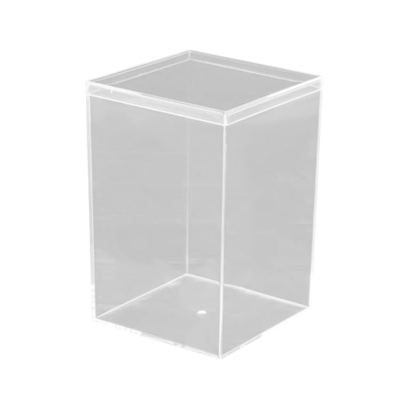Clear Acrylic Square Box,Plastic Storage Display Container – Perfect for Small Items,Collectibles & Crafts,Sturdy & Versatile 4×4×6 Inches