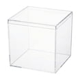 thumbnail image 1 of Clear Acrylic Square Box Transparent Plastic Storage Container for Display and Organization Durable Heavy Duty Material Multipurpose Small Item Case 4.7 inch, 1 of 4