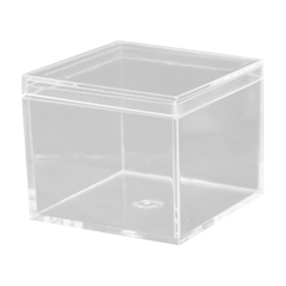 Clear Acrylic Square Box Transparent Plastic Storage Container for Jewelry and Small Items Organizer Display Case 2x2x1.6 Inch