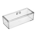 thumbnail image 1 of Clear Acrylic Stackable Storage Box with Lid | Rectangular Jewelry Organizer for Hair Accessories, Makeup & Small Items | Dust-Proof Vanity or Bathroom Organizer for Girls & Women, 1 of 7