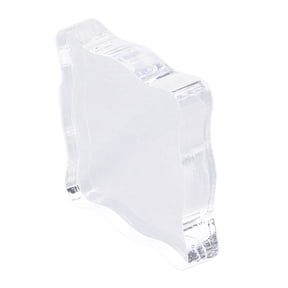 Clear Acrylic Stamp Block Curved DIY Handle Grid Line Tools Set for Craft Scrapbooking Cards, 2 x 2 inches / 5.1 x 5.1 cm