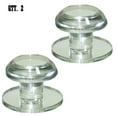 thumbnail image 1 of Clear Acrylic Stick-On Beveled Face Mirror Round Knobs - Pack of 2, 1 of 1