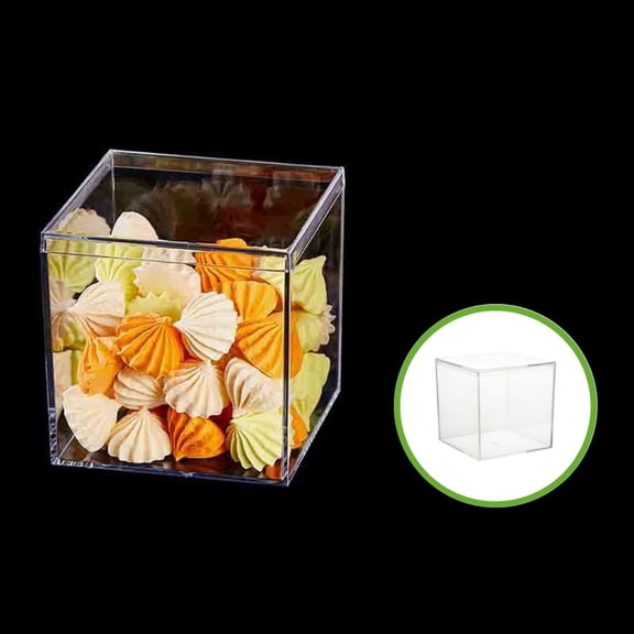 Clear Acrylic Storage Box with Lid for Toys Jewelry Candy Size 10x10x10 cm Transparent Organizer Multipurpose Party Wedding Gift