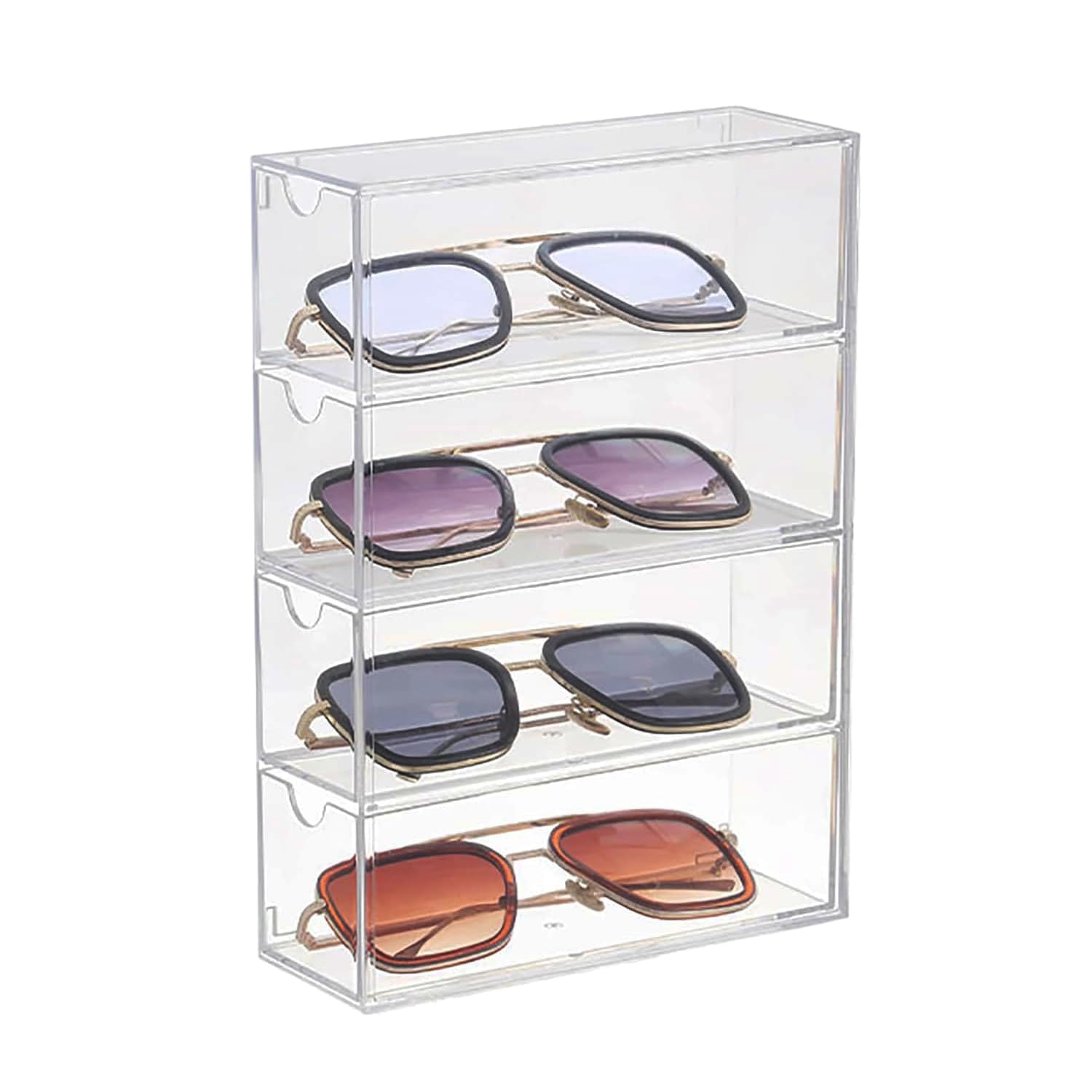 Clear Acrylic Sunglasses Organizer Sunglass Storage Box Glasses Holder