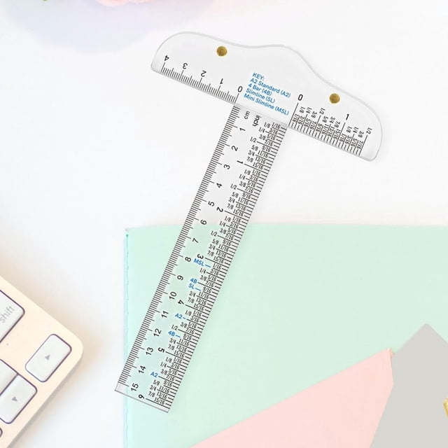 6-Inch Clear Acrylic T-Square Ruler, 5-Pack - Transparent, Dual-Sided (Inch & CM), For Crafting, Scrapbooking, Framing & Drafting