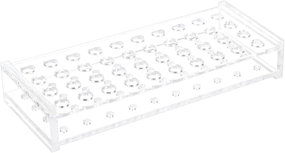 Clear Acrylic Test Tube Rack 40 Sockets Test Tube Display Stands 4mm ...