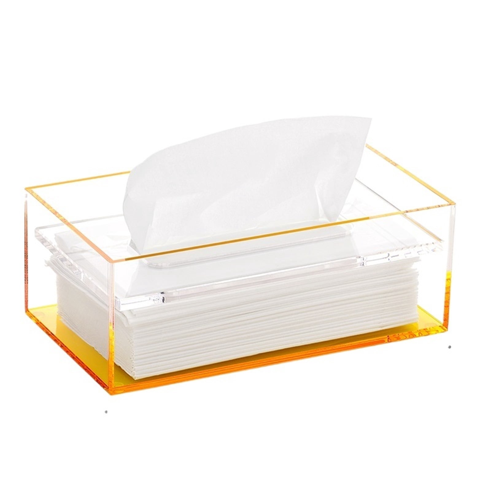 Rectangular Box Cap Clear Acrylic Tissue Box Cover Rectangular Holder for Home Office Desk ...