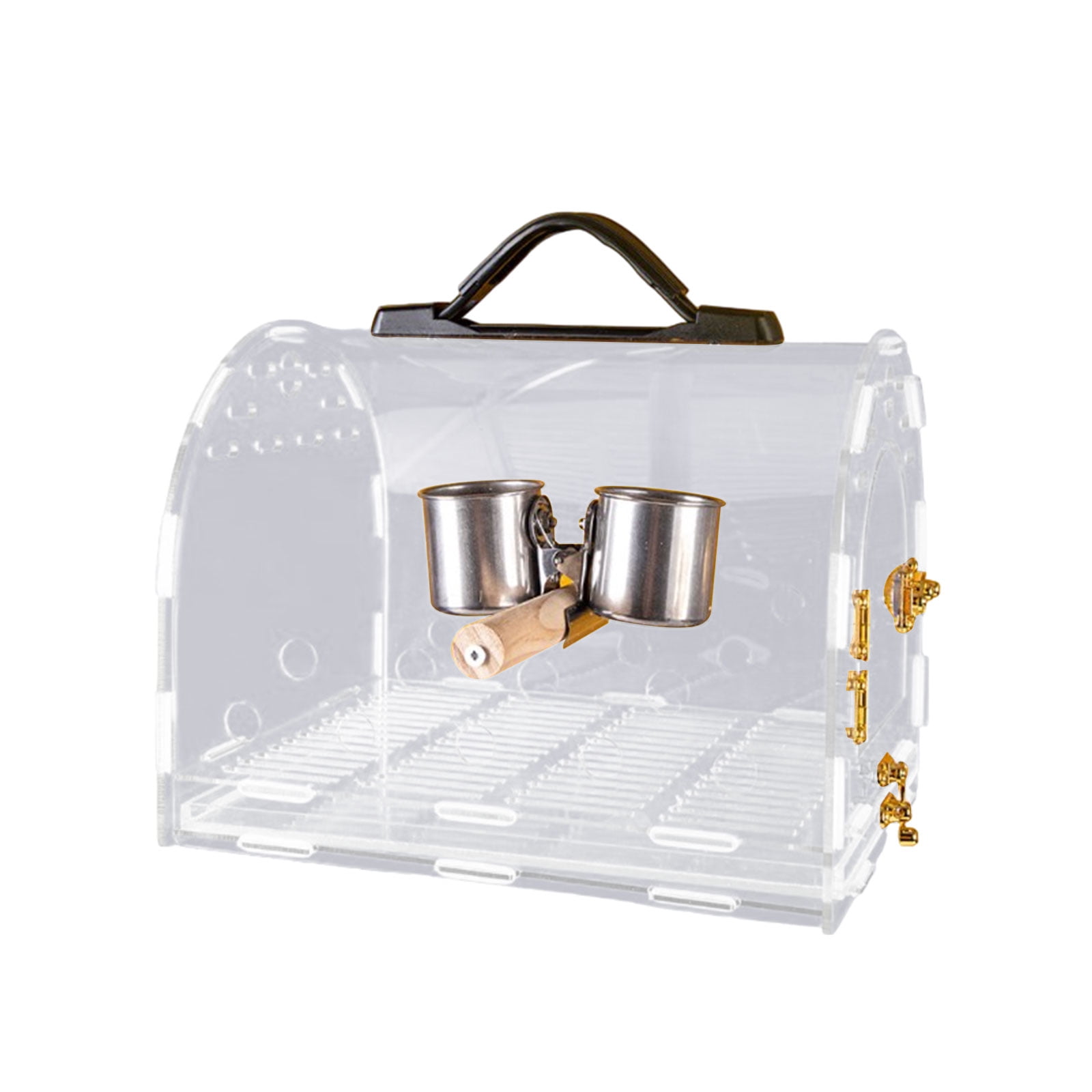 Clear Acrylic Travel Birdcage with Ventilation Breathable Bird Carriers ...