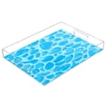 thumbnail image 1 of Clear Acrylic Tray Water Cup Tray Teacup Jewelry Storage Tray for Serving and Home Decor Blue Water Texture Pattern, 1 of 7