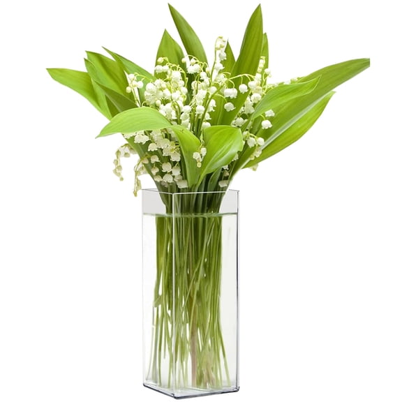 Clear Acrylic Vases for Centerpieces,Bexikou 3.93" W x 7.87" H Unbreakable Plastic Vases for Flowers, Square Floating Candle Holder for Table Centerpiece Wedding Home Decor