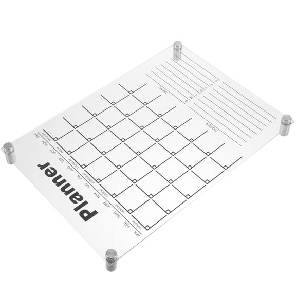 Clear Acrylic Wall Calendar Magnetic Glass Whiteboard Calendars Menu Three-dimensional