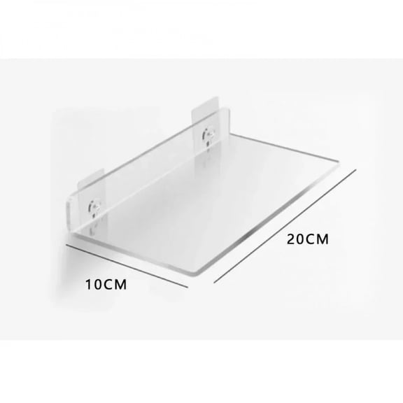 Clear Acrylic Wall Shelf Hanging Panel Perforated Bathroom Toilet Kitchen Storage Rack Acrylic Thickened Strong Stickers