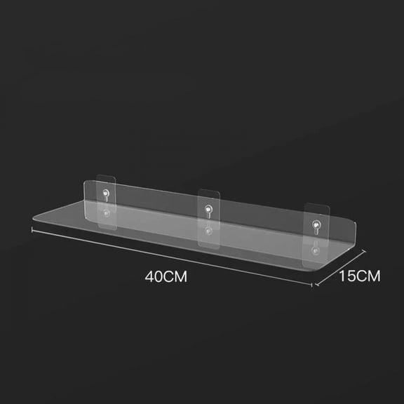 Clear Acrylic Wall Shelf Hanging Panel Perforated Bathroom Toilet Kitchen Storage Rack Acrylic Thickened Strong Stickers
