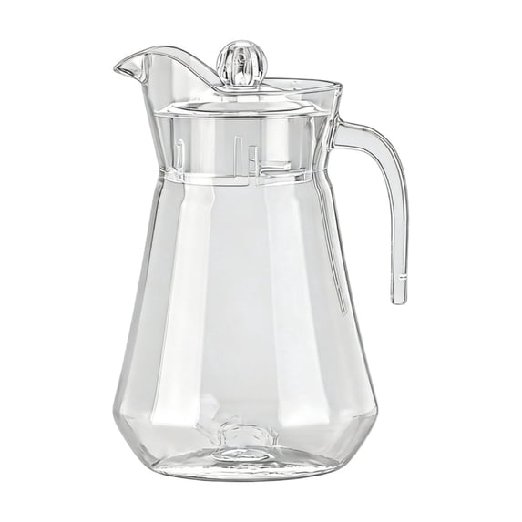 Clear Acrylic Water Pitcher with Lid 1.5L Large Capacity Juices Jug Drink Container for Fridge Lemonade Iced Tea Beverage Pitcher for Home Kitchen Bar Party